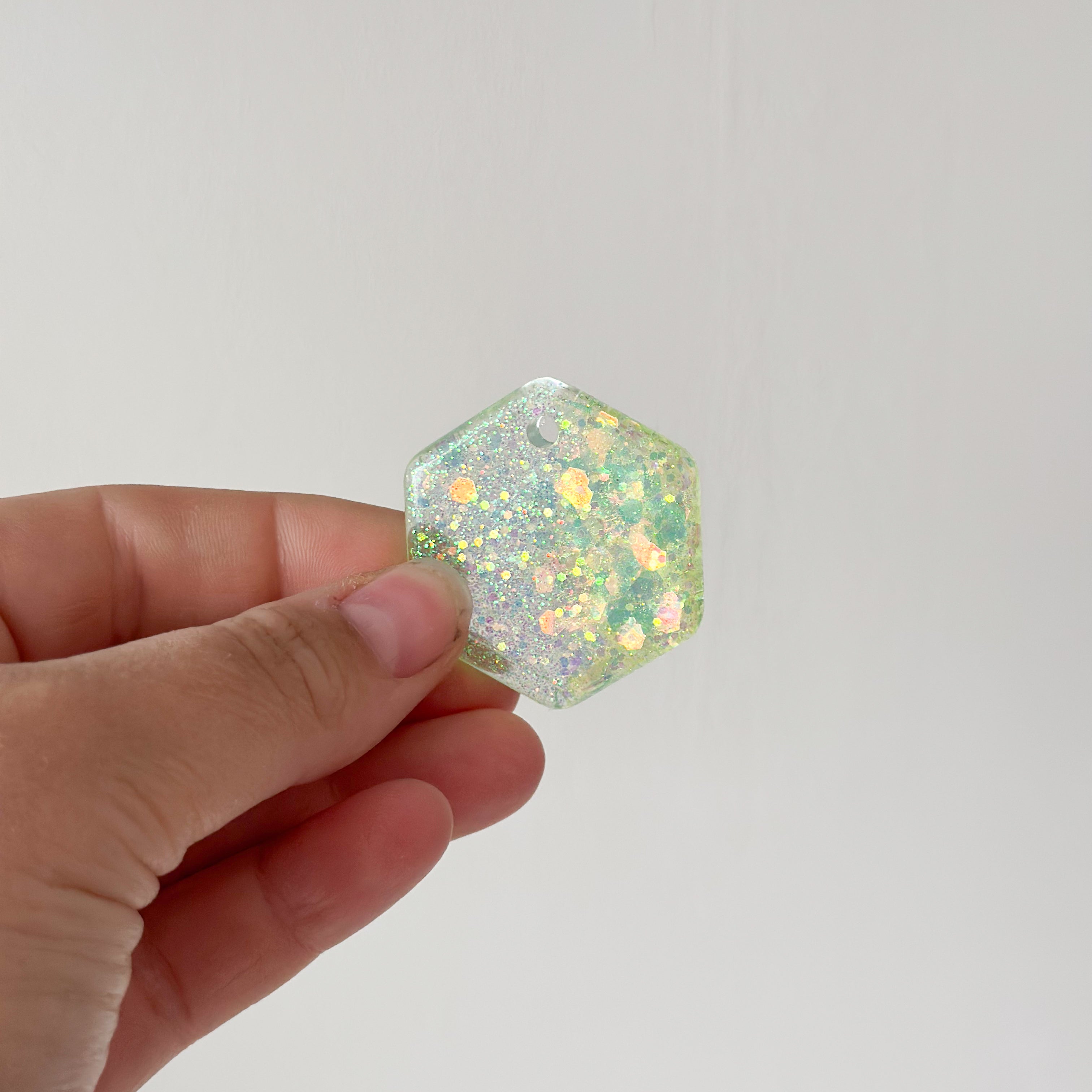 Tag zeshoek glitters
