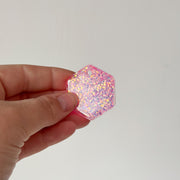 Tag zeshoek roze