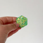 Tag zeshoek groen