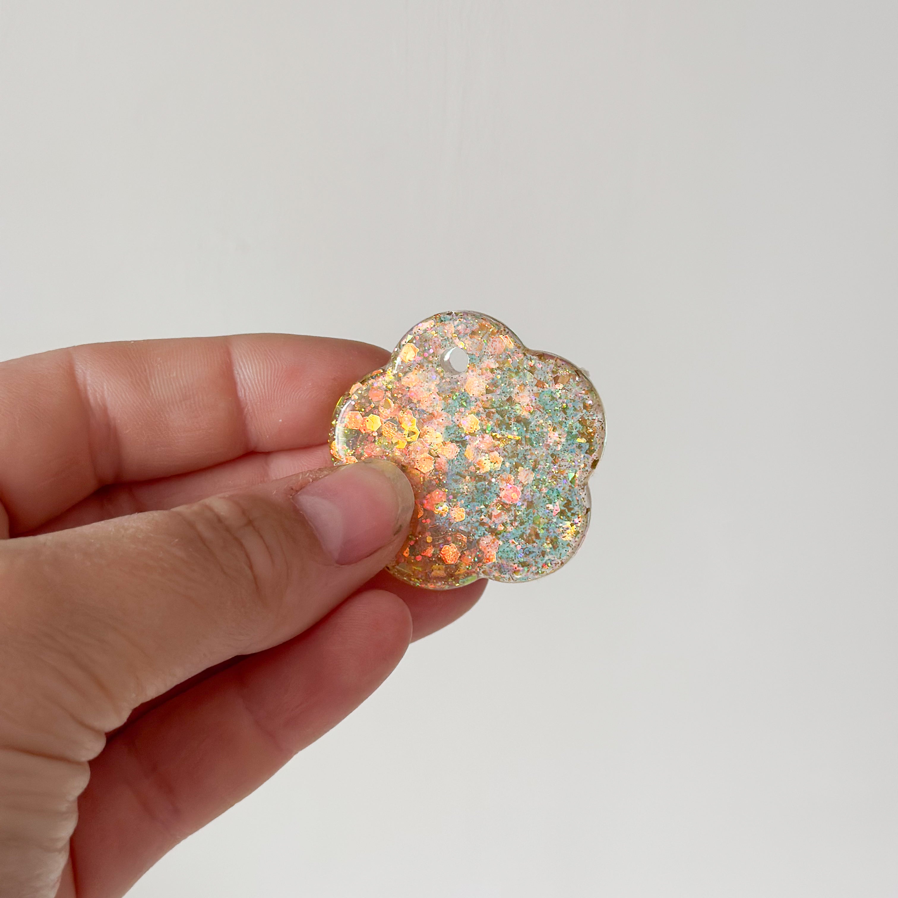 Tag bloem goude glitter