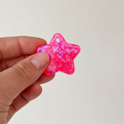 Tag ster roze glitter neon