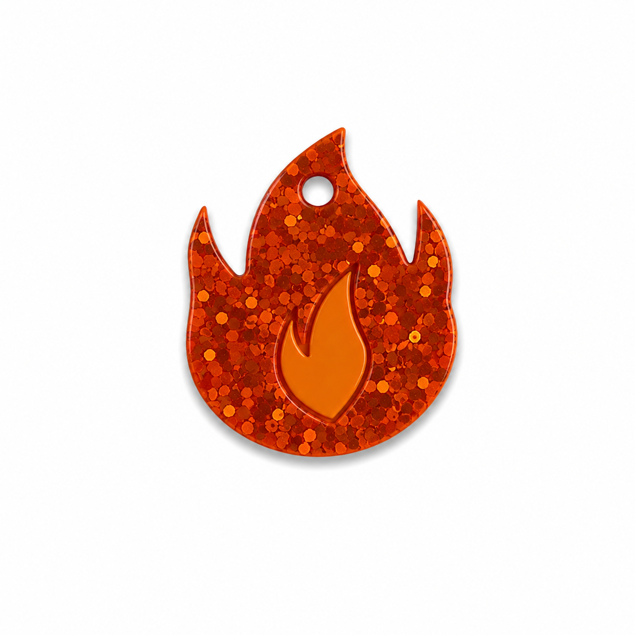 Hondentag vuurtje glitter