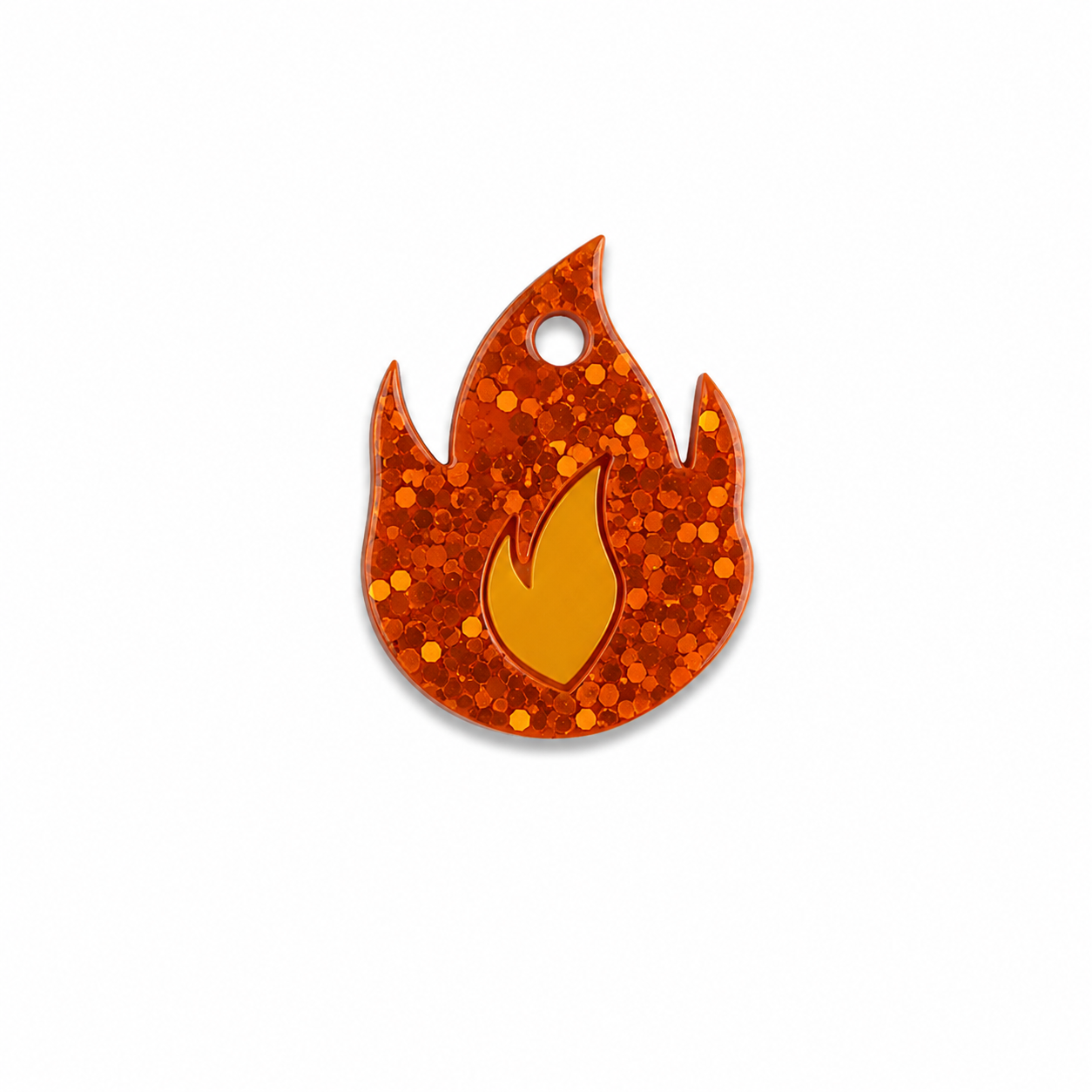 Hondentag vuurtje glitter