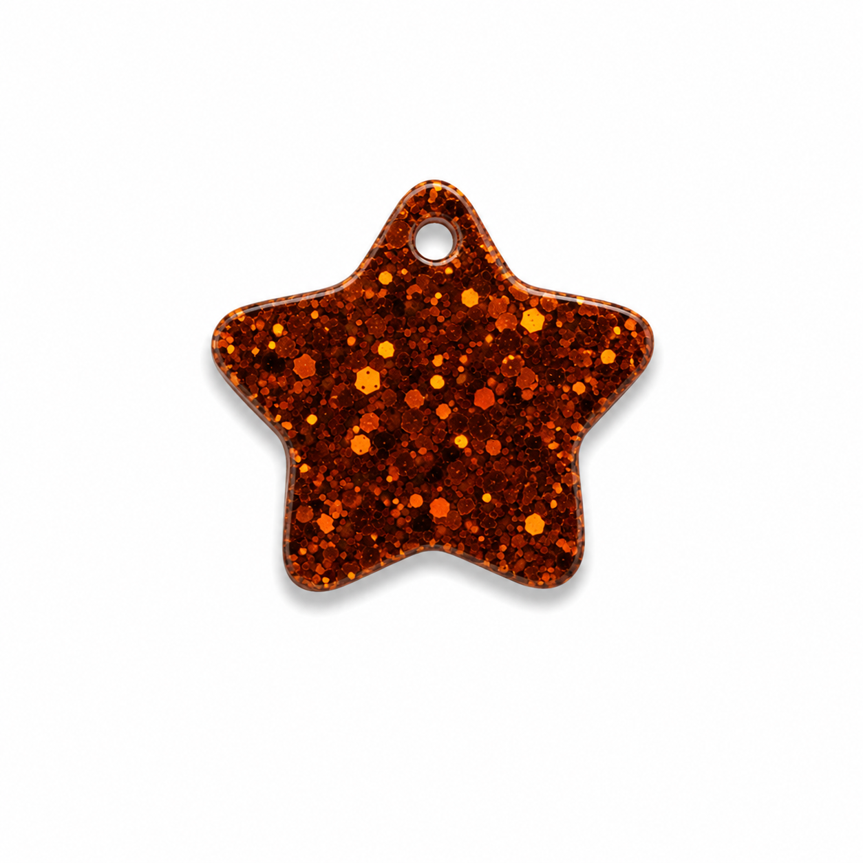 Hondentag bronze glitter ster