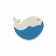 Hondentag wit blauw walvis