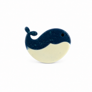 Hondentag blauw wit walvis