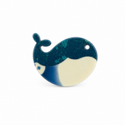 Hondentag blauw wit walvis