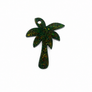 Hondentag groene met glitter palm