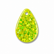 Hondentag druppel geel glitter