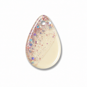 Hondentag druppel glitter wit