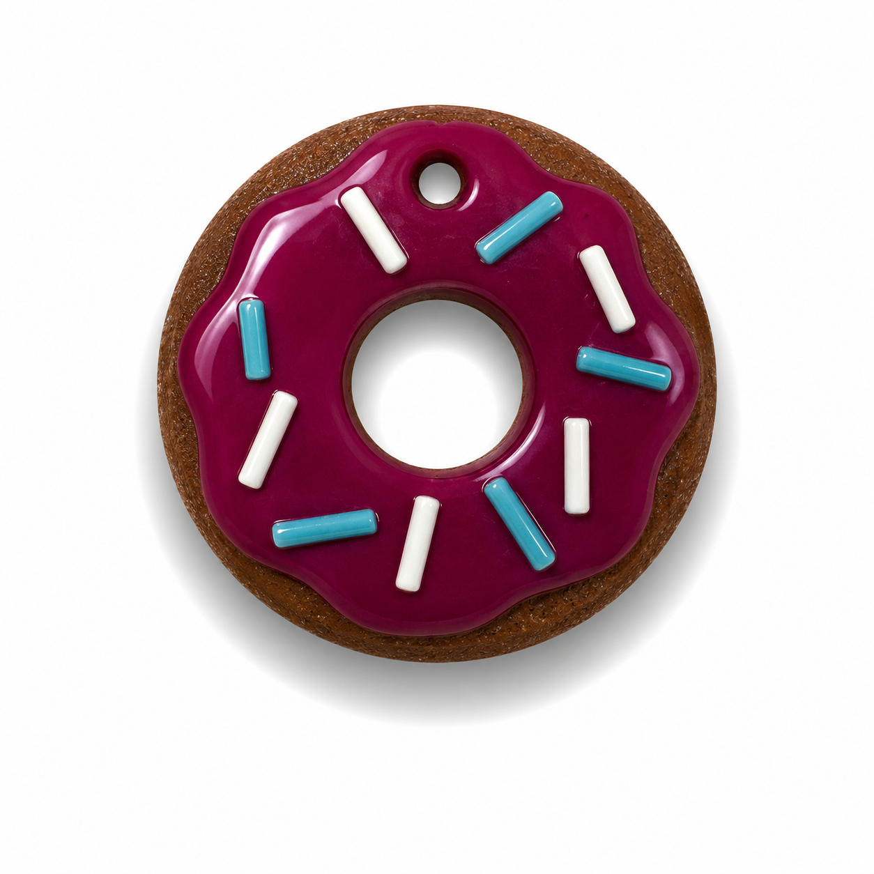 Hondentag blauw wit sparkle donut