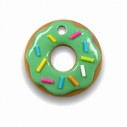 Hondentag matcha rainbow sparkle donut