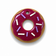 Hondentag lila wit sparkle donut