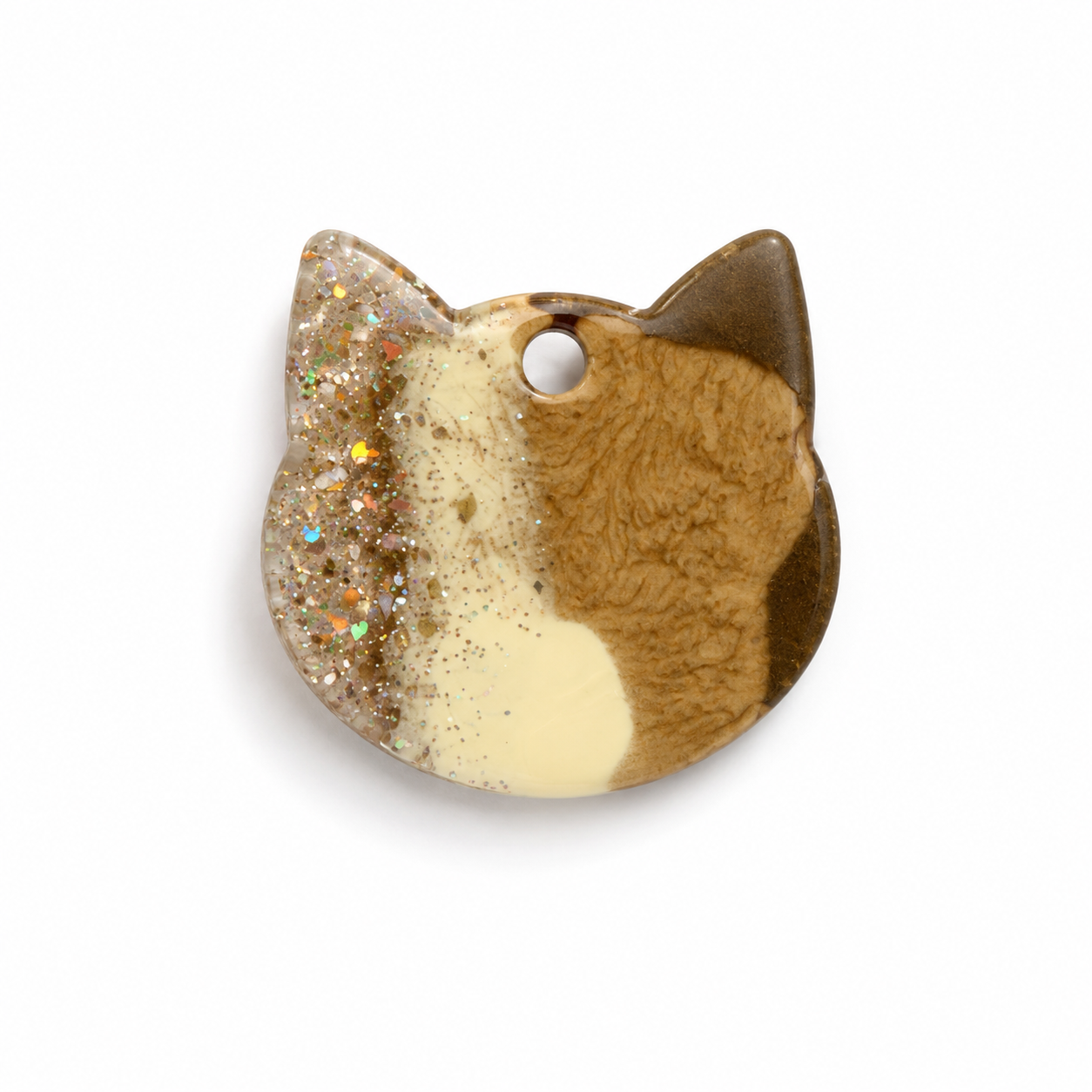 Hondentag gold splash glitter kat