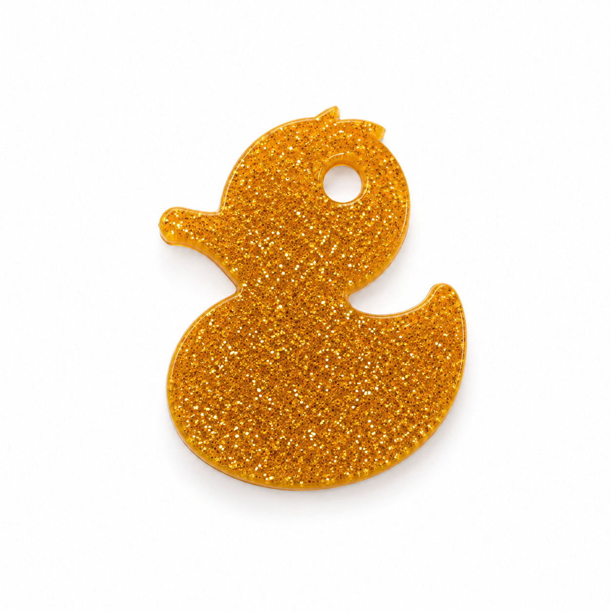 Hondentag gouden glitter badeend MINI