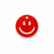 Hondentag oranje glitter smiley MINI