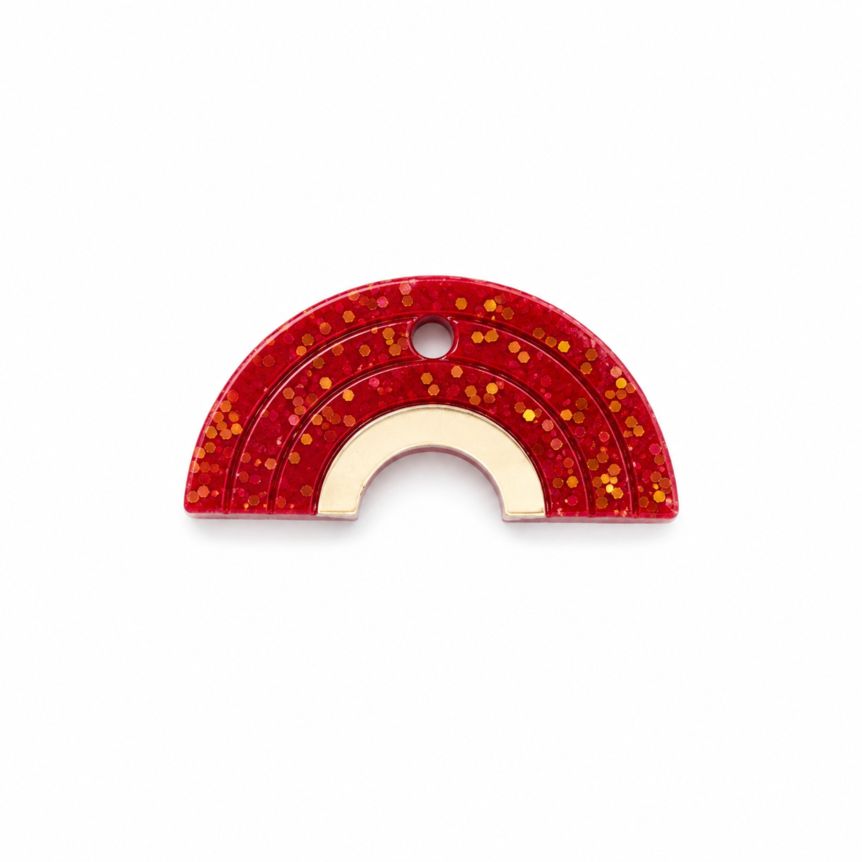 Hondentag glitter regenboog MINI