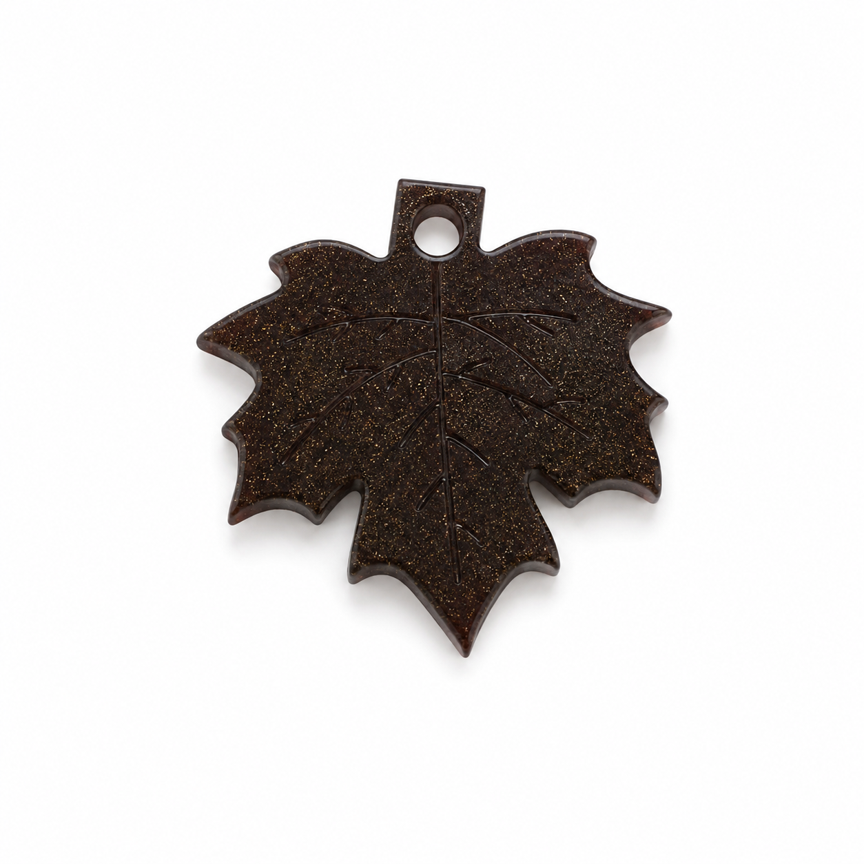 Hondentag eikenblad bruin MINI S