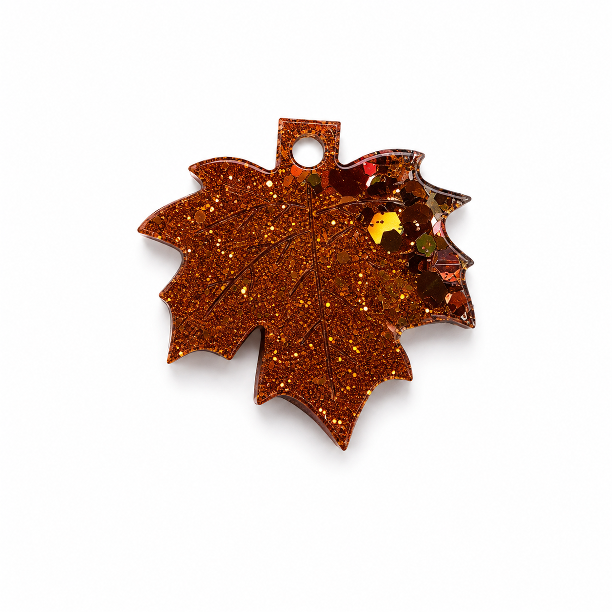Hondentag eikenblad roest bruin MINI S
