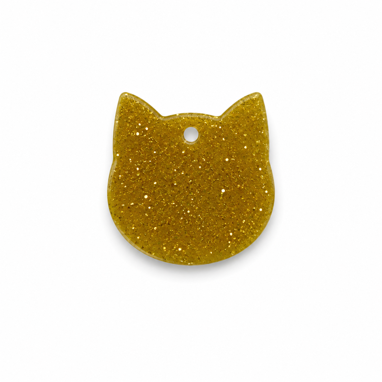 Hondentag gouden glitter kat MINI S