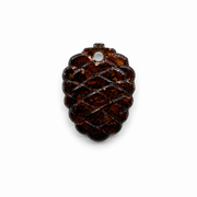 Hondentag brown dennenappel outdoor MINI S