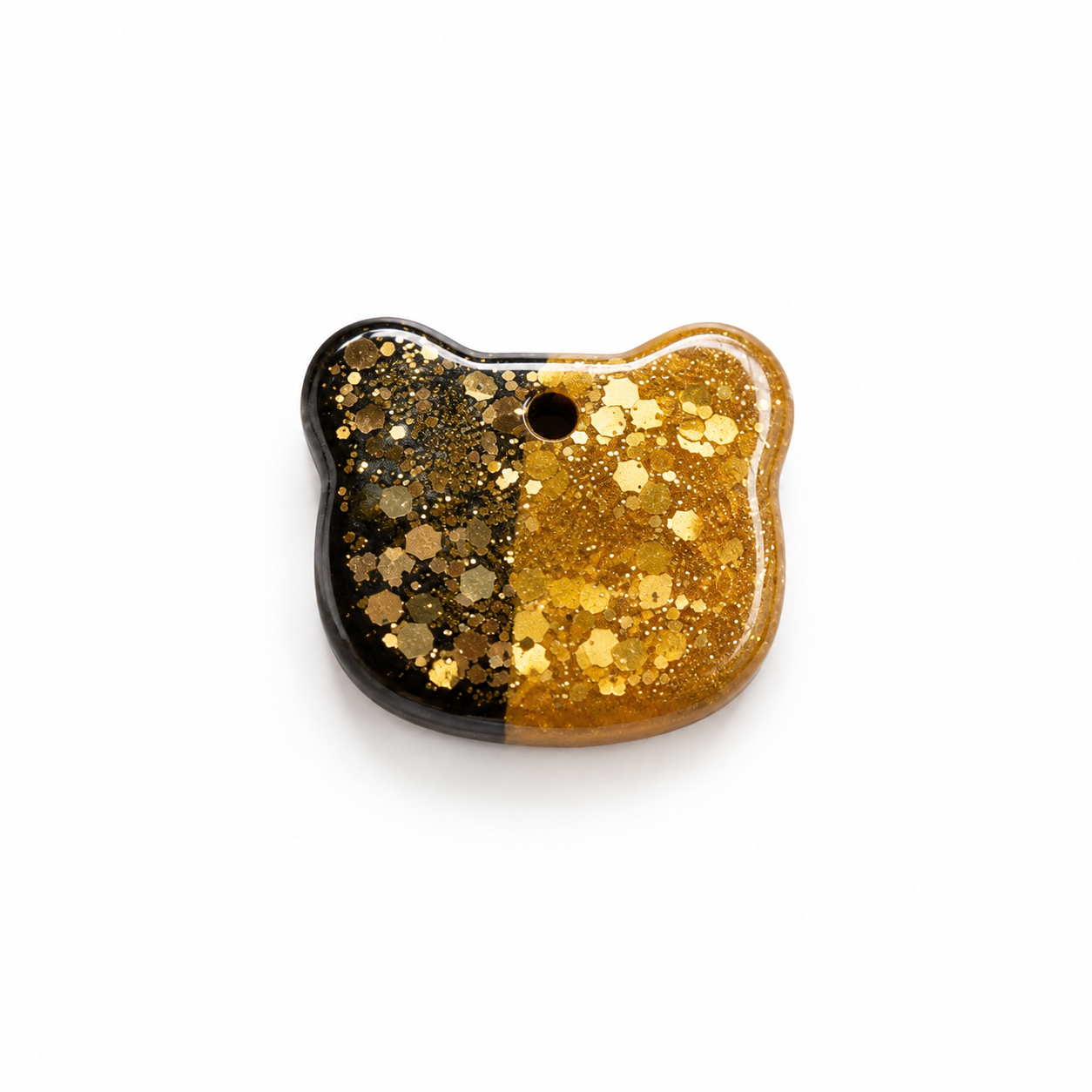 Hondentag zwart en goud beer