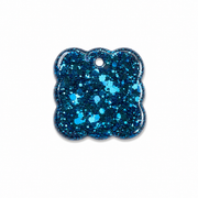Hondentag glitter vierkant