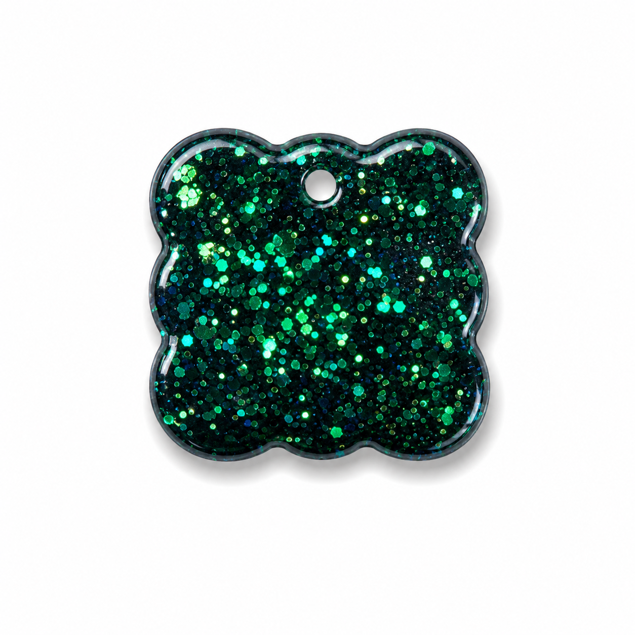 Hondentag glitter vierkant