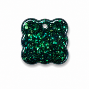Hondentag glitter vierkant
