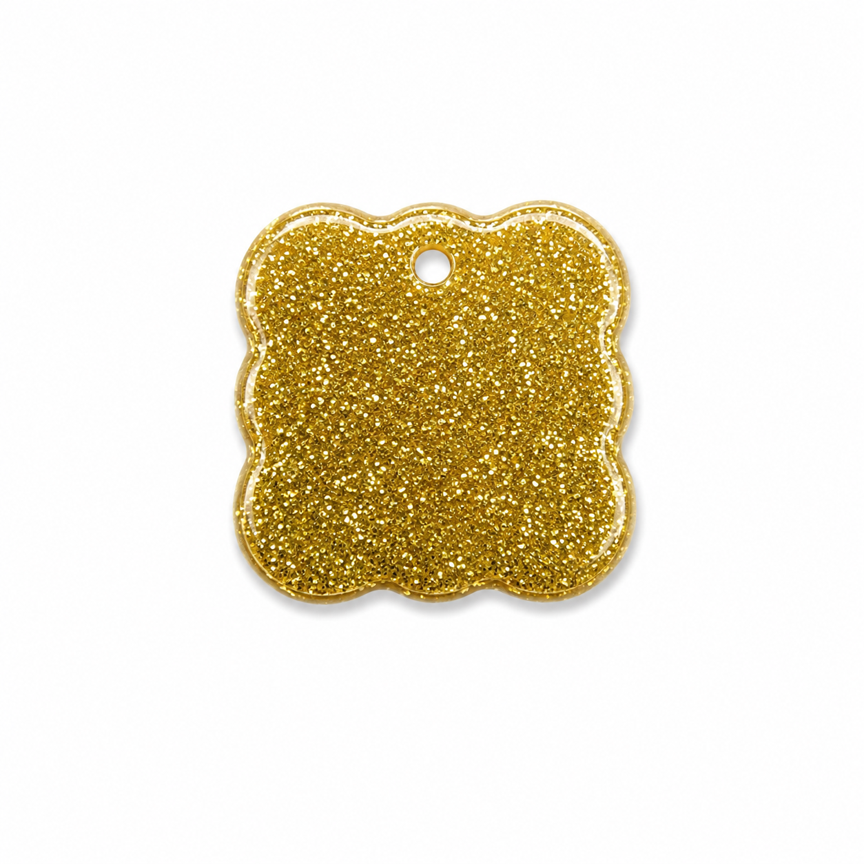 Hondentag glitter vierkant