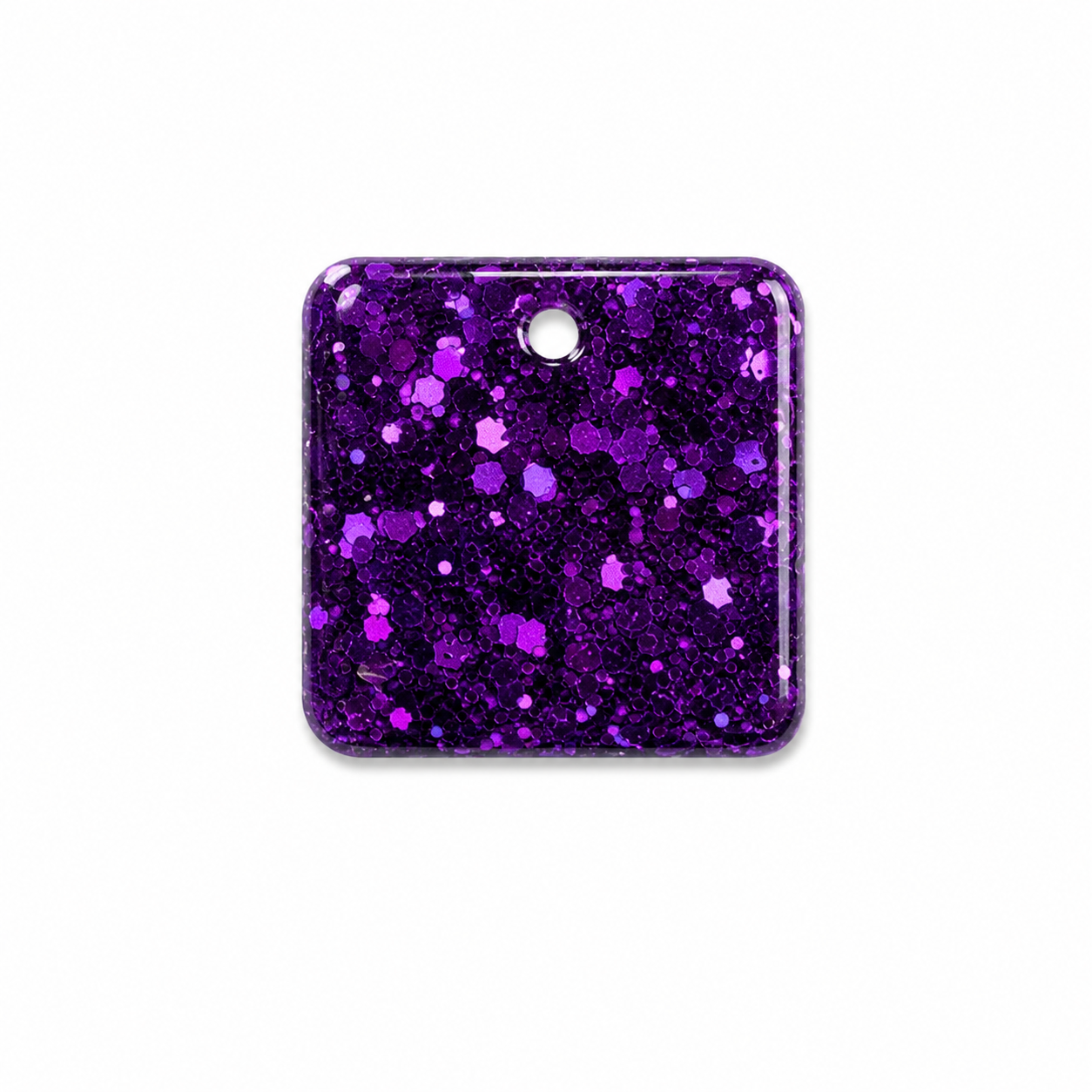 Hondentag glitter vierkant