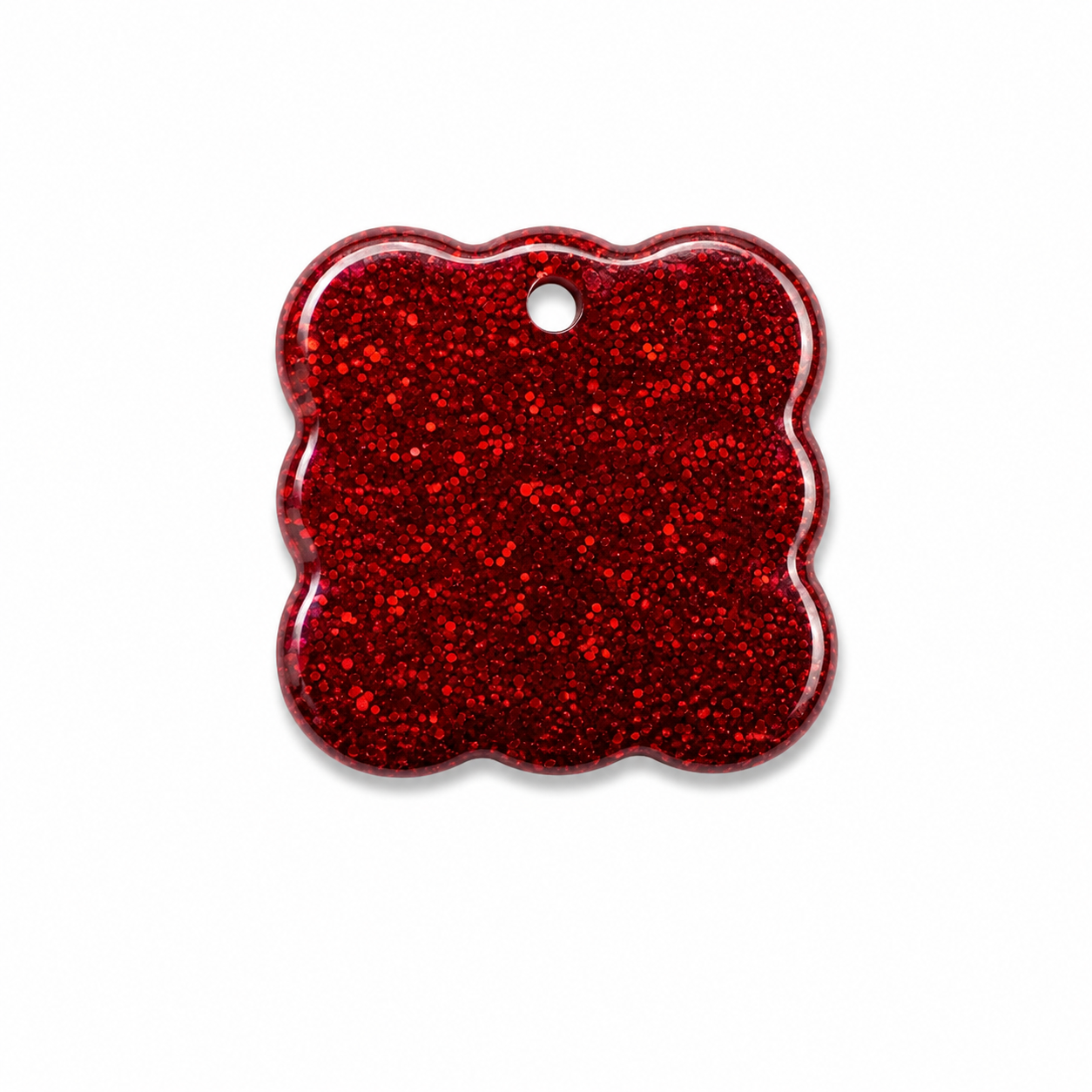Hondentag glitter vierkant