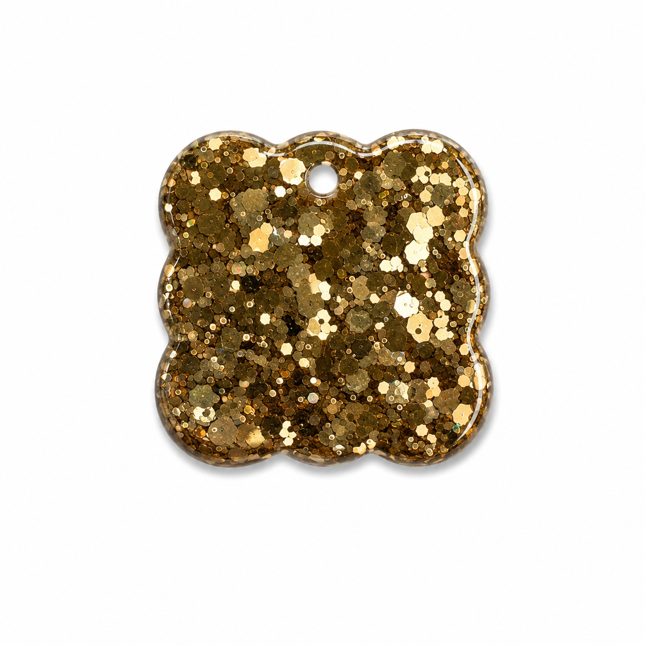 Hondentag glitter vierkant