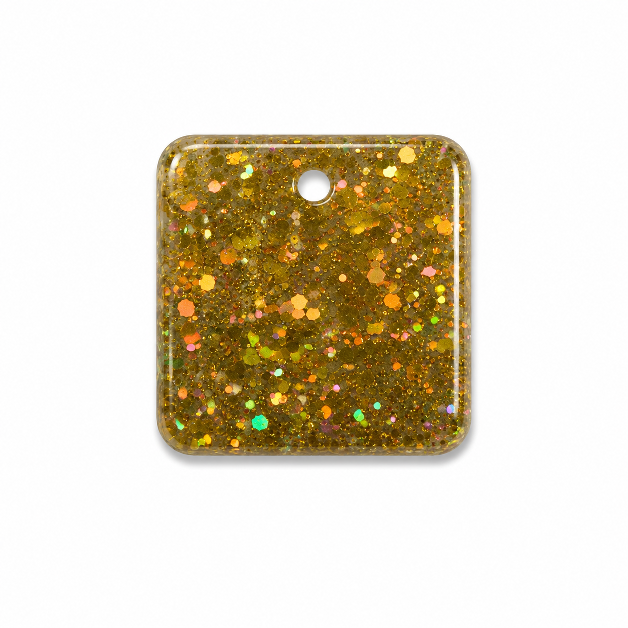 Hondentag glitter vierkant