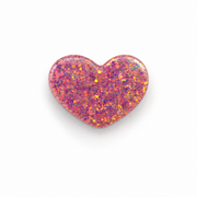 Hondentag roze glitter hart