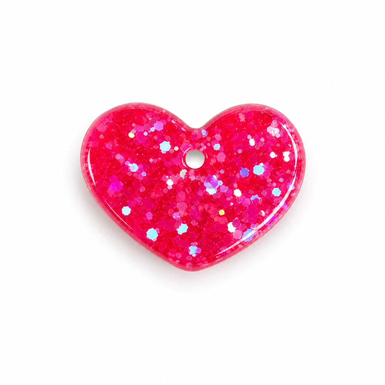 Hondentag glitter hart