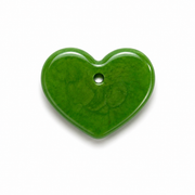 Hondentag groen metallic hart