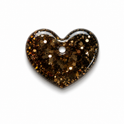 Hondentag zwart met glitter hart
