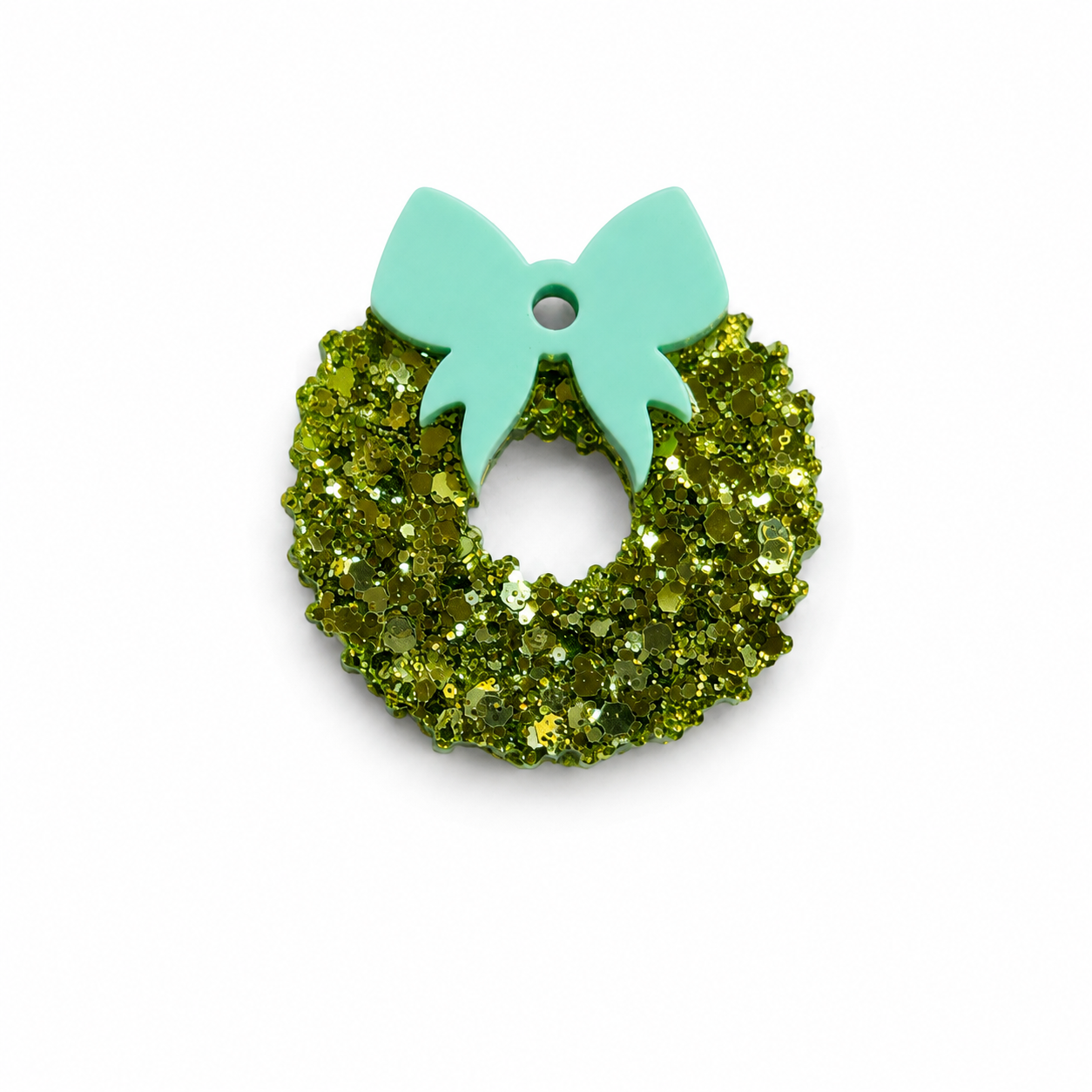 Hondentag kerst mint strik krans