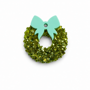 Hondentag kerst mint strik krans
