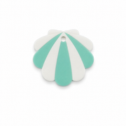 Hondentag mint wit schelp