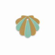 Hondentag mint beige schelp MINI
