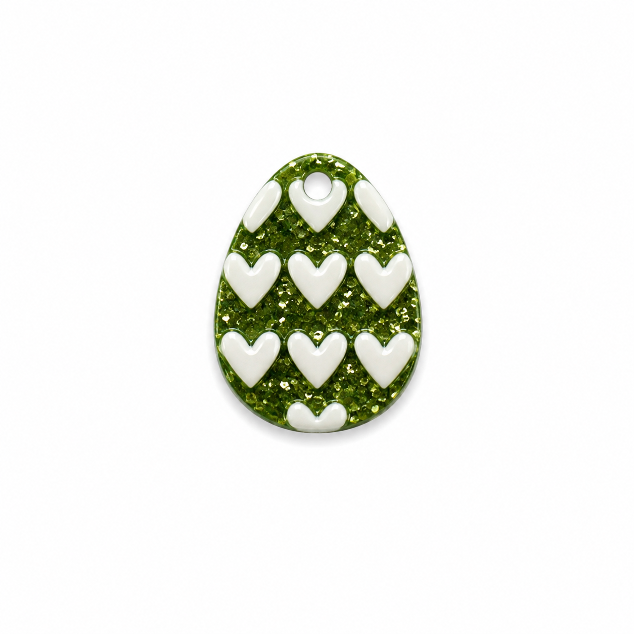 Hondentag hartjes groene paas ei MINI