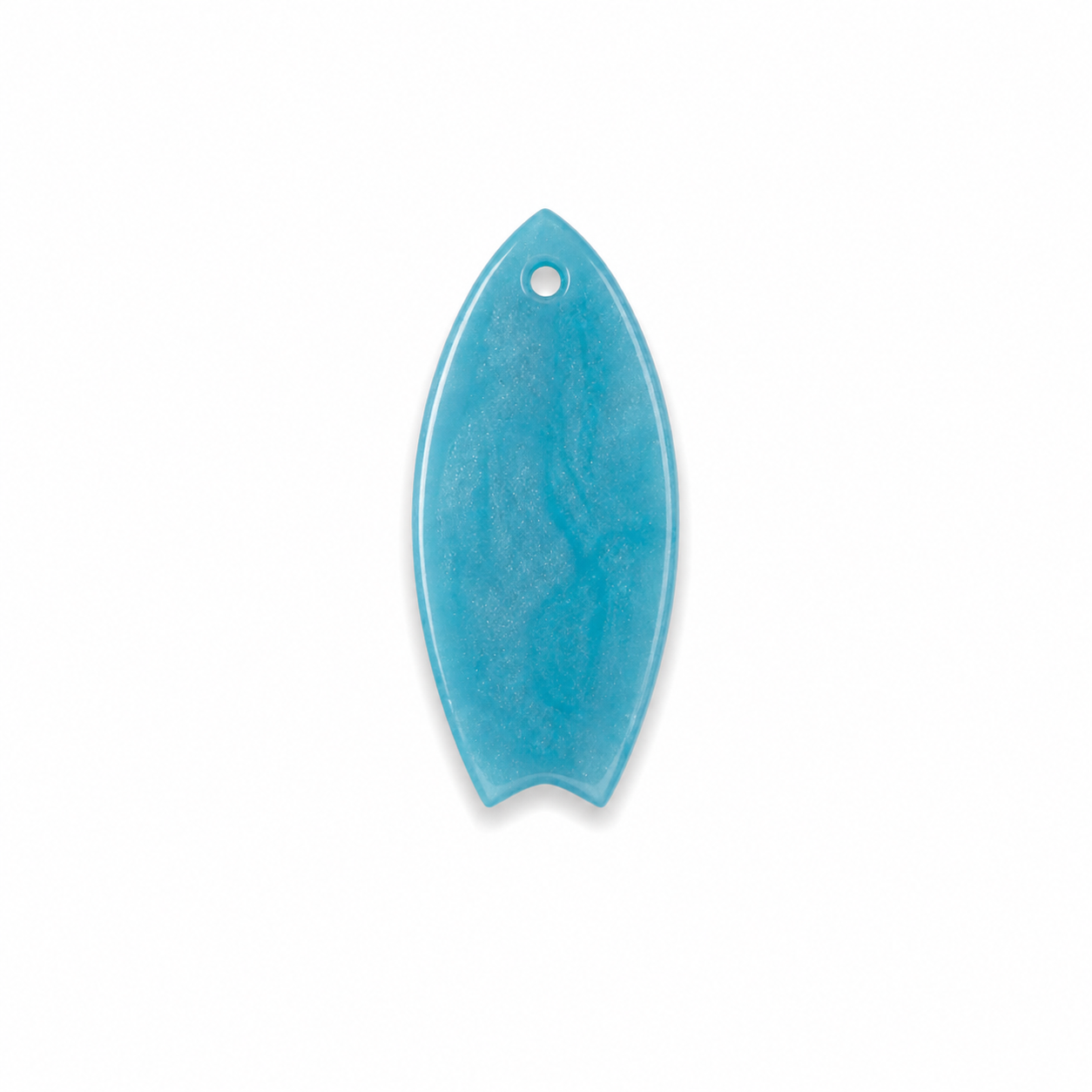 Hondentag glitter blauwe surfplank MINI