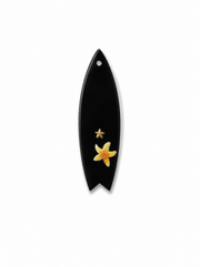 Hondentag zeester zwarte surfplank