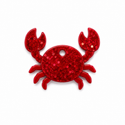 Hondentag rode glitter krab