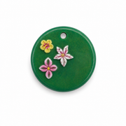 Hondentag flowers rond groen