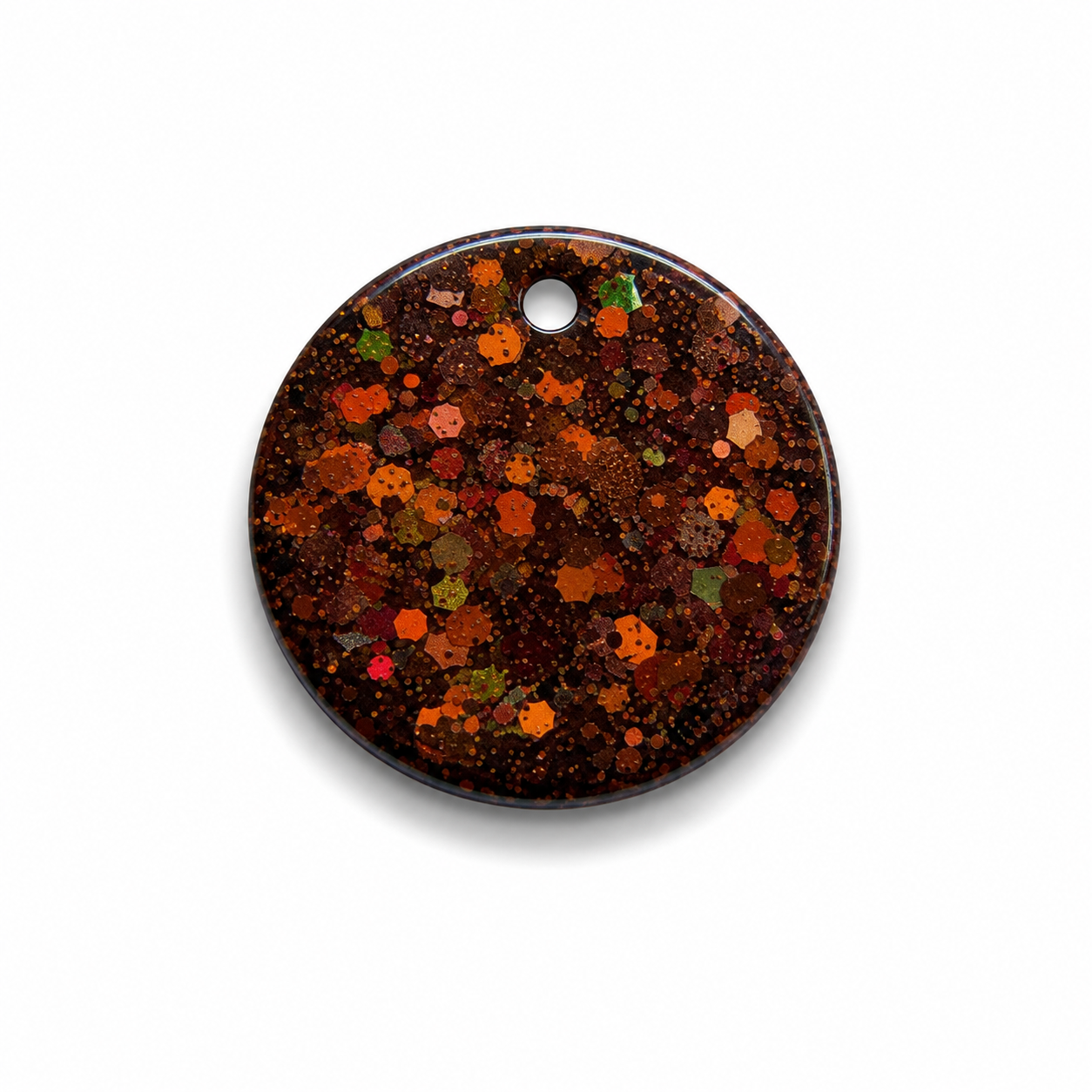Hondentag bruine glitters rond