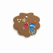 Hondentag bruin schelp