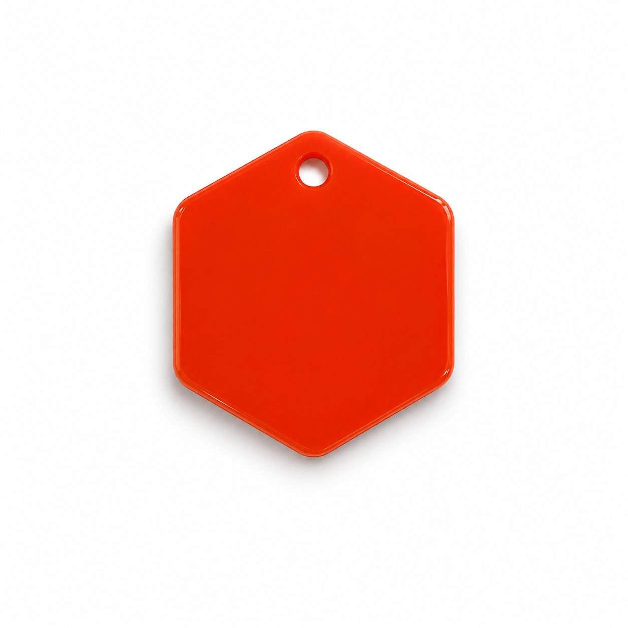 Hondentag oranje Hexagon